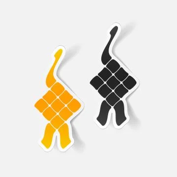 Realistic design element: ketupat イラスト素材