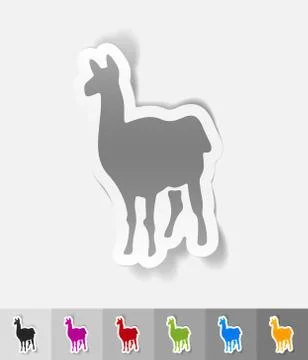Realistic design element. lama Stock-Illustration