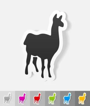 Realistic design element. lama Stock-Illustration