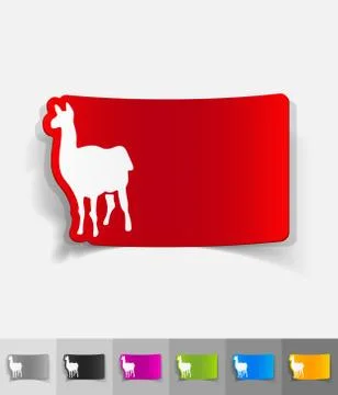 Realistic design element. lama Stock-Illustration