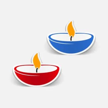 Realistic design element: lamp Stock Illustration