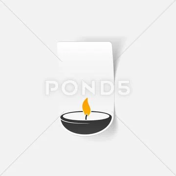 Realistic design element: lamp Stock Illustration