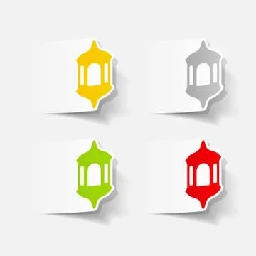 Realistic design element: lantern Stock Illustration