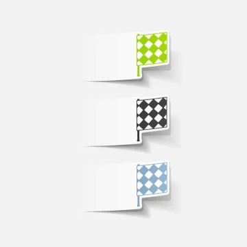 Realistic design element: linesman flag Stock Illustration