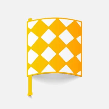 Realistic design element: linesman flag Illustrazione stock