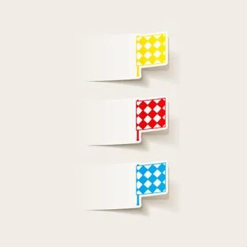 Realistic design element: linesman flag Illustrazione stock