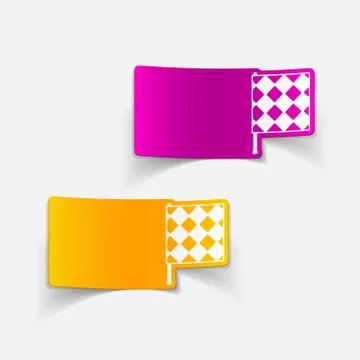 Realistic design element: linesman flag Illustrazione stock