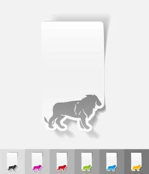 Realistic design element. lion Stock-Illustration
