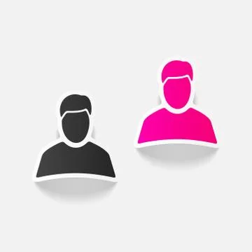 Realistic design element: man Stock Illustration