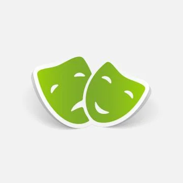 Realistic design element: mask Stock Illustration