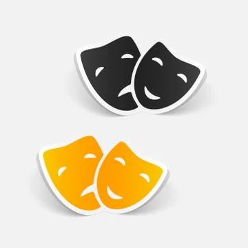 Realistic design element: mask Stock Illustration