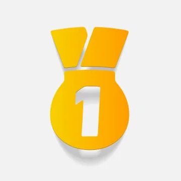 Realistic design element: medal Stock Illustration