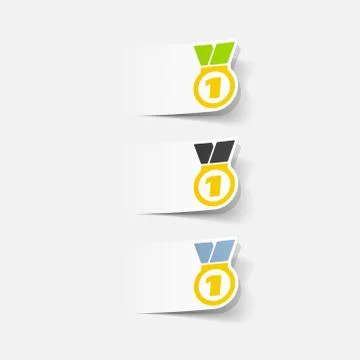 Realistic design element: medal Stock Illustration