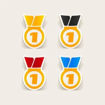 Realistic design element: medal Stock Illustration