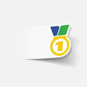 Realistic design element: medal Stock Illustration