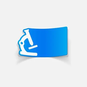 Realistic design element: microscope Stock Illustration