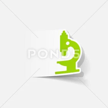 Realistic design element: microscope Stock Illustration