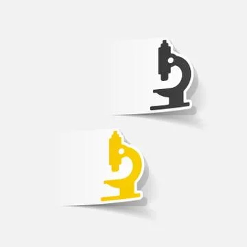Realistic design element: microscope Illustrazione stock