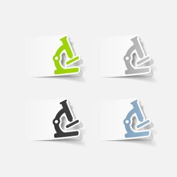 Realistic design element: microscope Stock Illustration