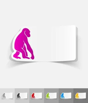 Realistic design element. monkey Stock-Illustration