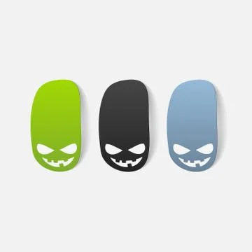 Realistic design element: monster 스톡 일러스트