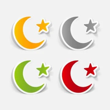 Realistic design element: moon Stock Illustration