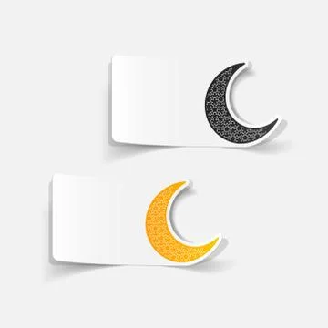 Realistic design element: moon Stock Illustration