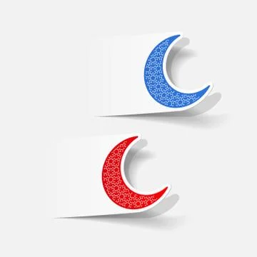 Realistic design element: moon Stock Illustration