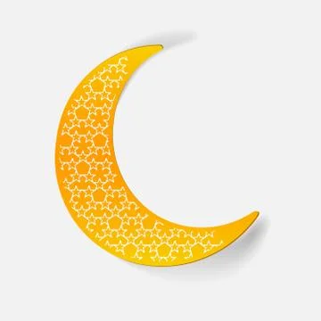 Realistic design element: moon Stock Illustration