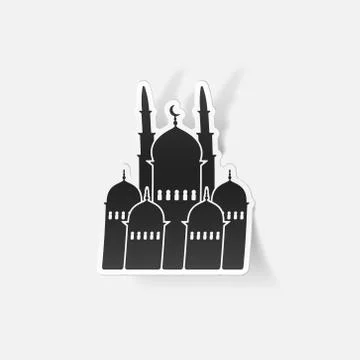 Realistic design element: mosque Stock Illustration