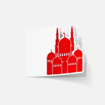 Realistic design element: mosque Stock Illustration