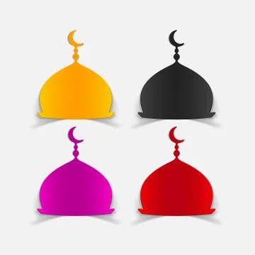 Realistic design element: mosque Stock Illustration