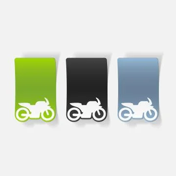 Realistic design element: motorcycle Illustrazione stock