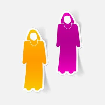 Realistic design element: muslim Illustrazione stock