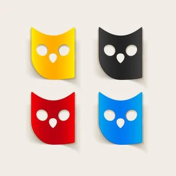 Realistic design element: owl Stock Illustration