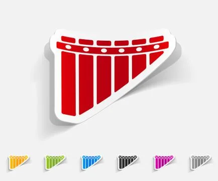 Realistic design element. panpipes Stock Illustration