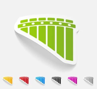 Realistic design element. panpipes Stock Illustration