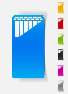 Realistic design element. panpipes Stock Illustration