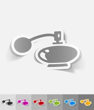 Realistic design element. perfume bottle Illustration