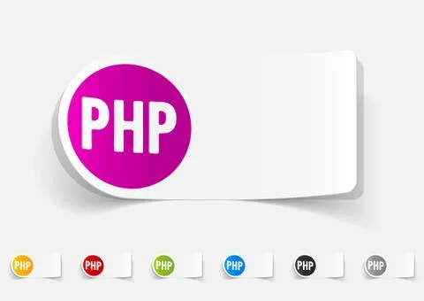 Realistic design element. PHP 스톡 일러스트