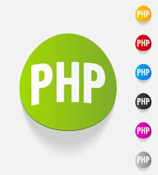 Realistic design element. PHP Illustration