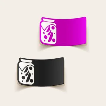 Realistic design element: pickled vegetables Stock Illustration