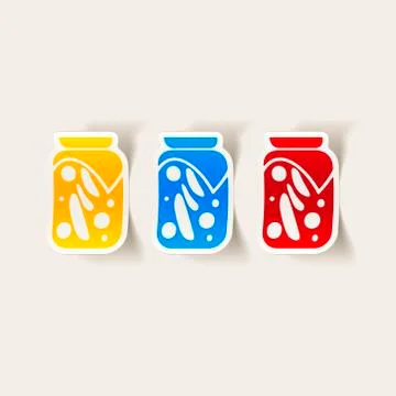 Realistic design element: pickled vegetables Stock Illustration