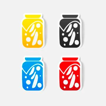 Realistic design element: pickled vegetables Stock Illustration