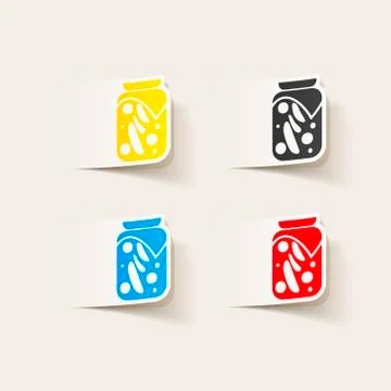 Realistic design element: pickled vegetables Stock Illustration