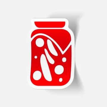 Realistic design element: pickled vegetables Stock Illustration