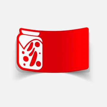 Realistic design element: pickled vegetables Stock Illustration