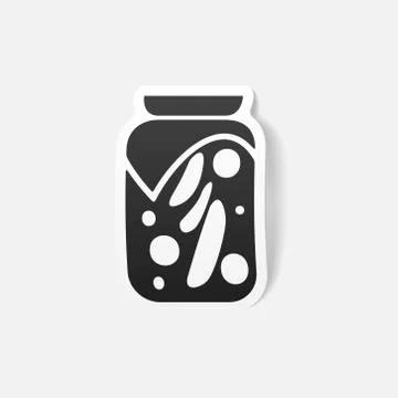 Realistic design element: pickled vegetables Stock Illustration