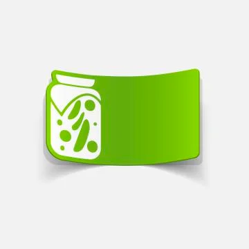 Realistic design element: pickled vegetables Stock Illustration