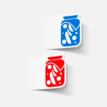 Realistic design element: pickled vegetables Stock Illustration